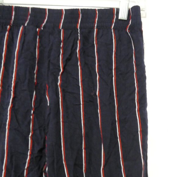 H&M - Divided | size 2 | Navy Pants With Red and White Stripes | Elastic Waist - Picture 12 of 16
